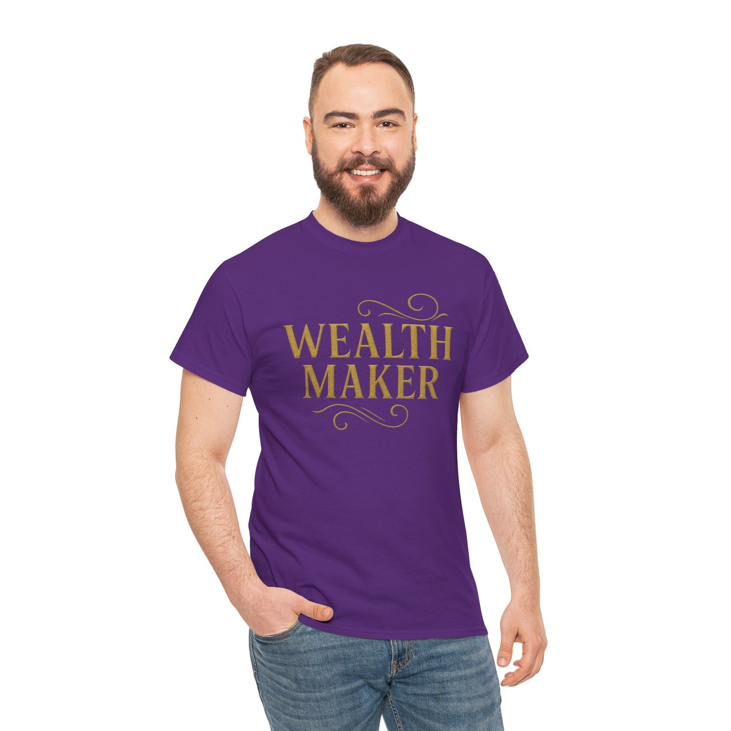 Wealth Maker Tee - Unisex Heavy Cotton Shirt, Motivational Tee, Gift for Entrepreneurs, Casual Wear, Birthday Present, Inspirational