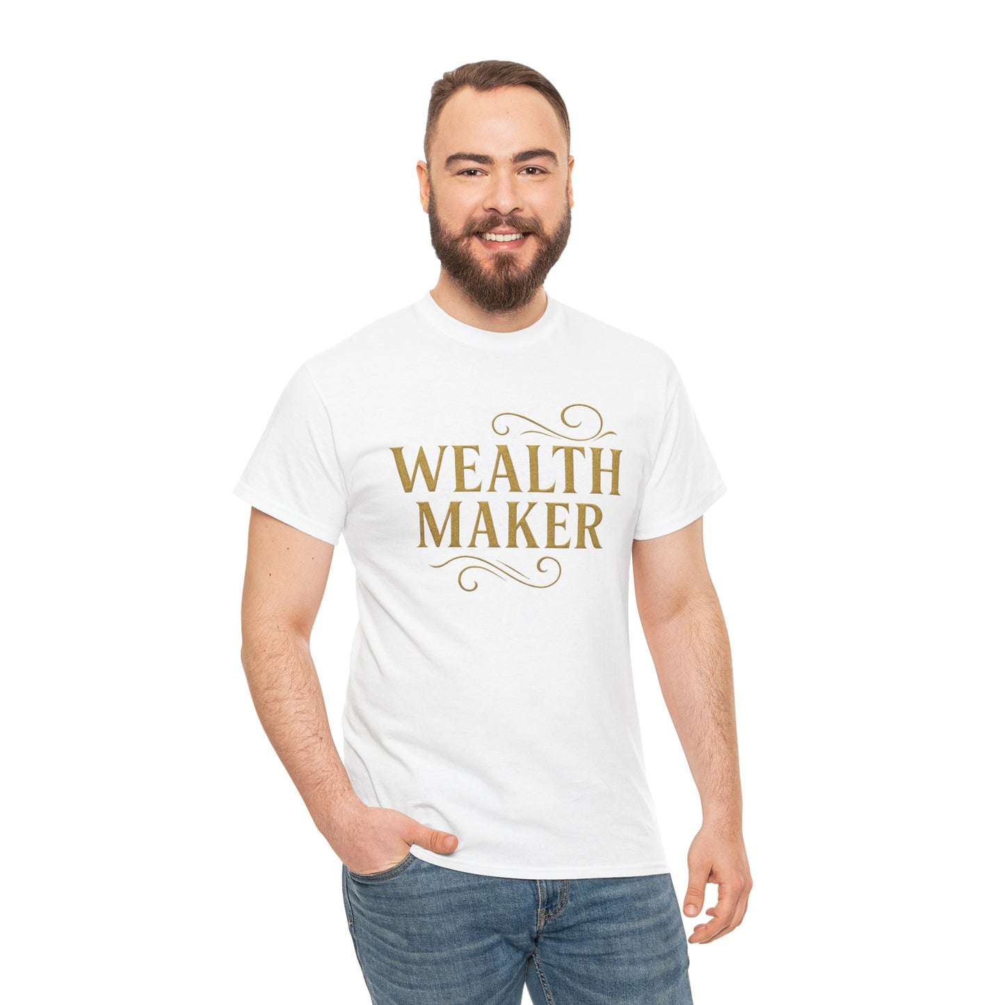 Wealth Maker Tee - Unisex Heavy Cotton Shirt, Motivational Tee, Gift for Entrepreneurs, Casual Wear, Birthday Present, Inspirational