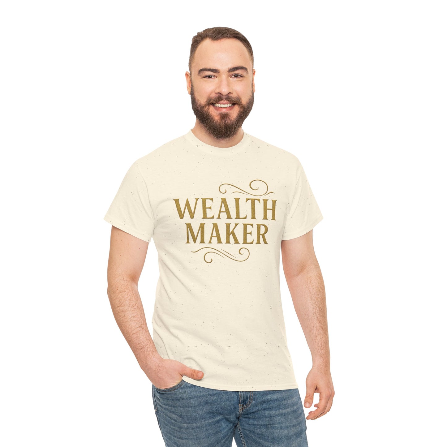 Wealth Maker Tee - Unisex Heavy Cotton Shirt, Motivational Tee, Gift for Entrepreneurs, Casual Wear, Birthday Present, Inspirational