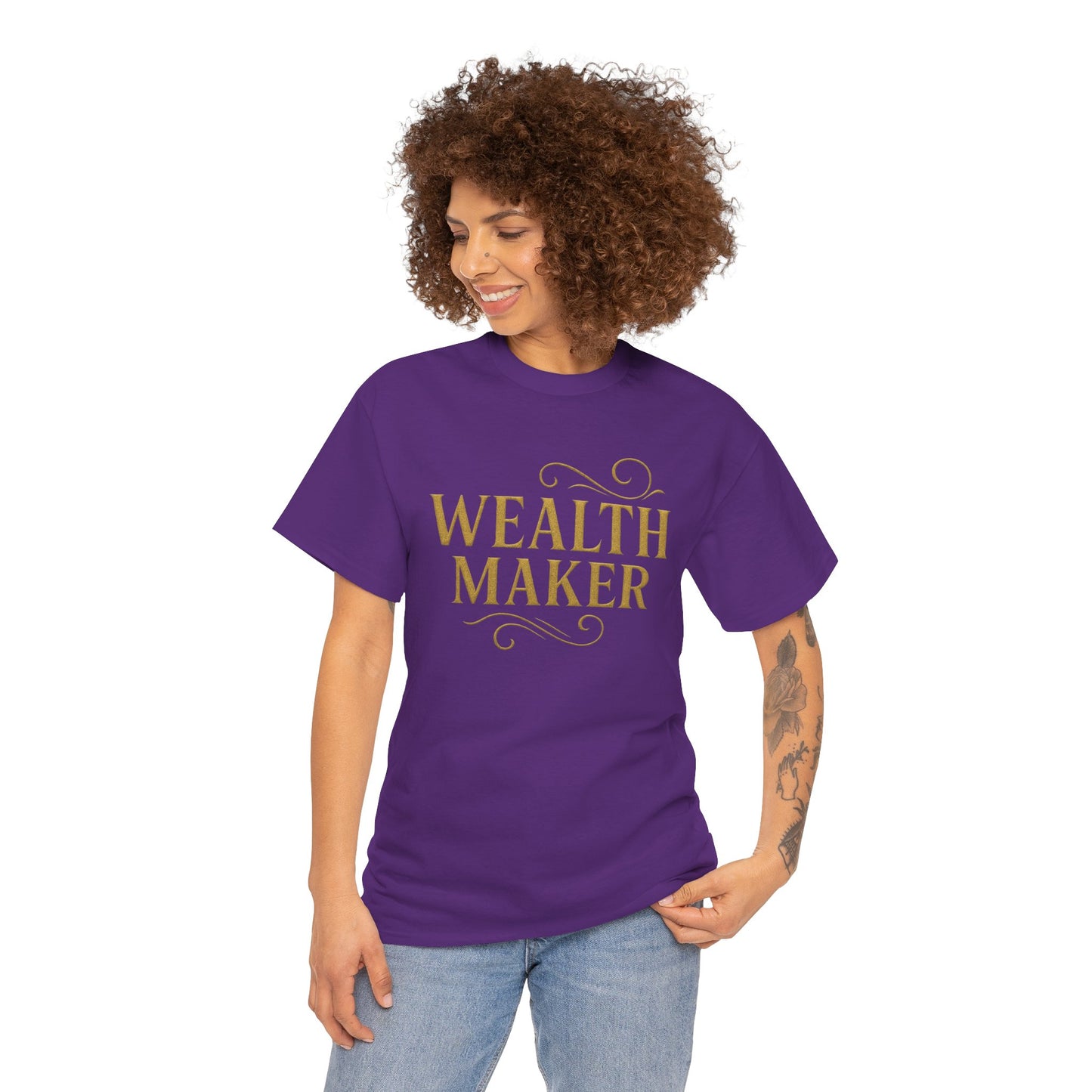 Wealth Maker Tee - Unisex Heavy Cotton Shirt, Motivational Tee, Gift for Entrepreneurs, Casual Wear, Birthday Present, Inspirational