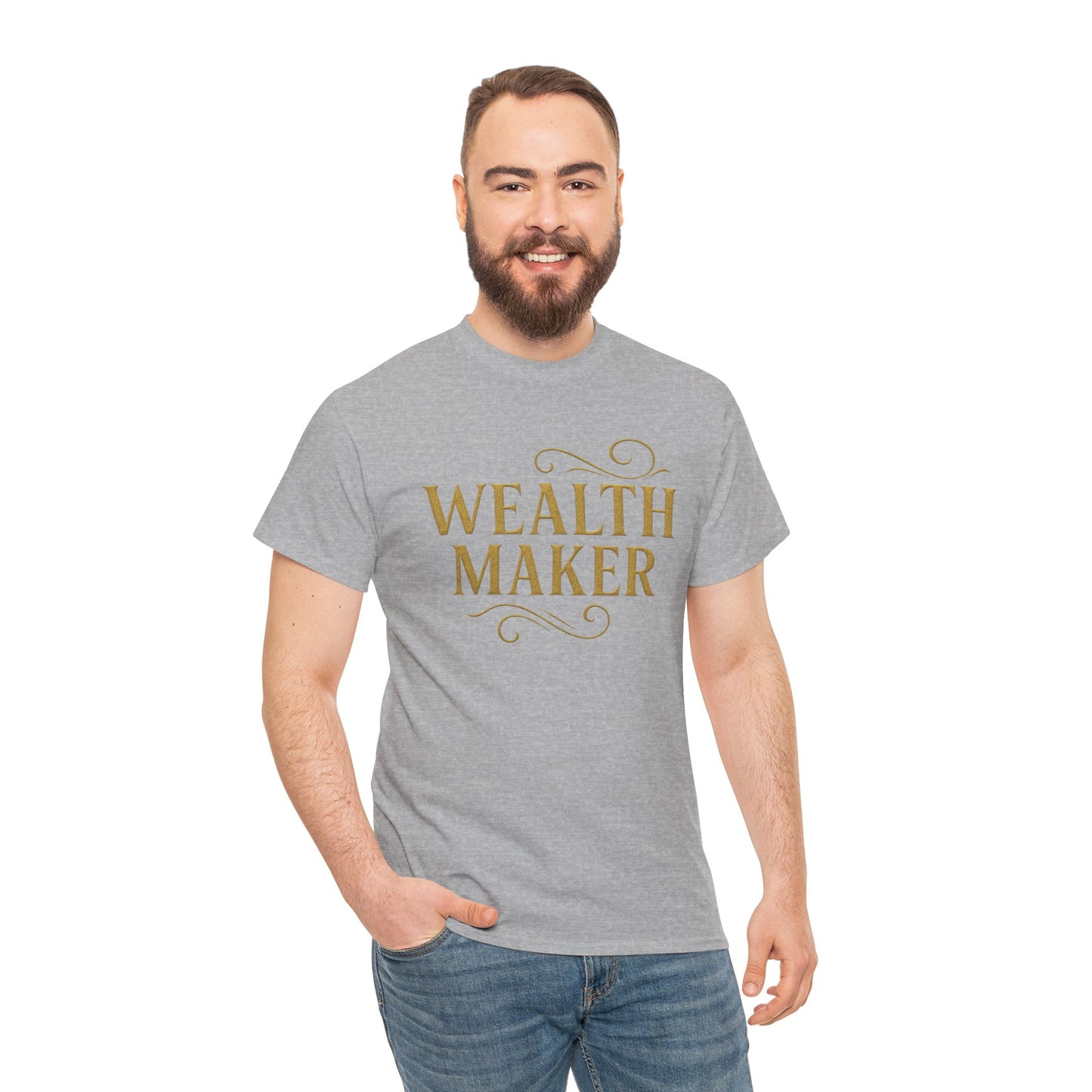 Wealth Maker Tee - Unisex Heavy Cotton Shirt, Motivational Tee, Gift for Entrepreneurs, Casual Wear, Birthday Present, Inspirational