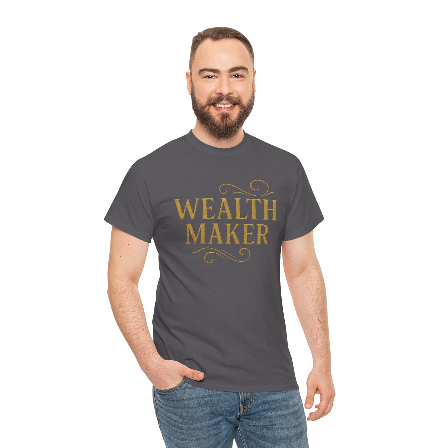 Wealth Maker Tee - Unisex Heavy Cotton Shirt, Motivational Tee, Gift for Entrepreneurs, Casual Wear, Birthday Present, Inspirational