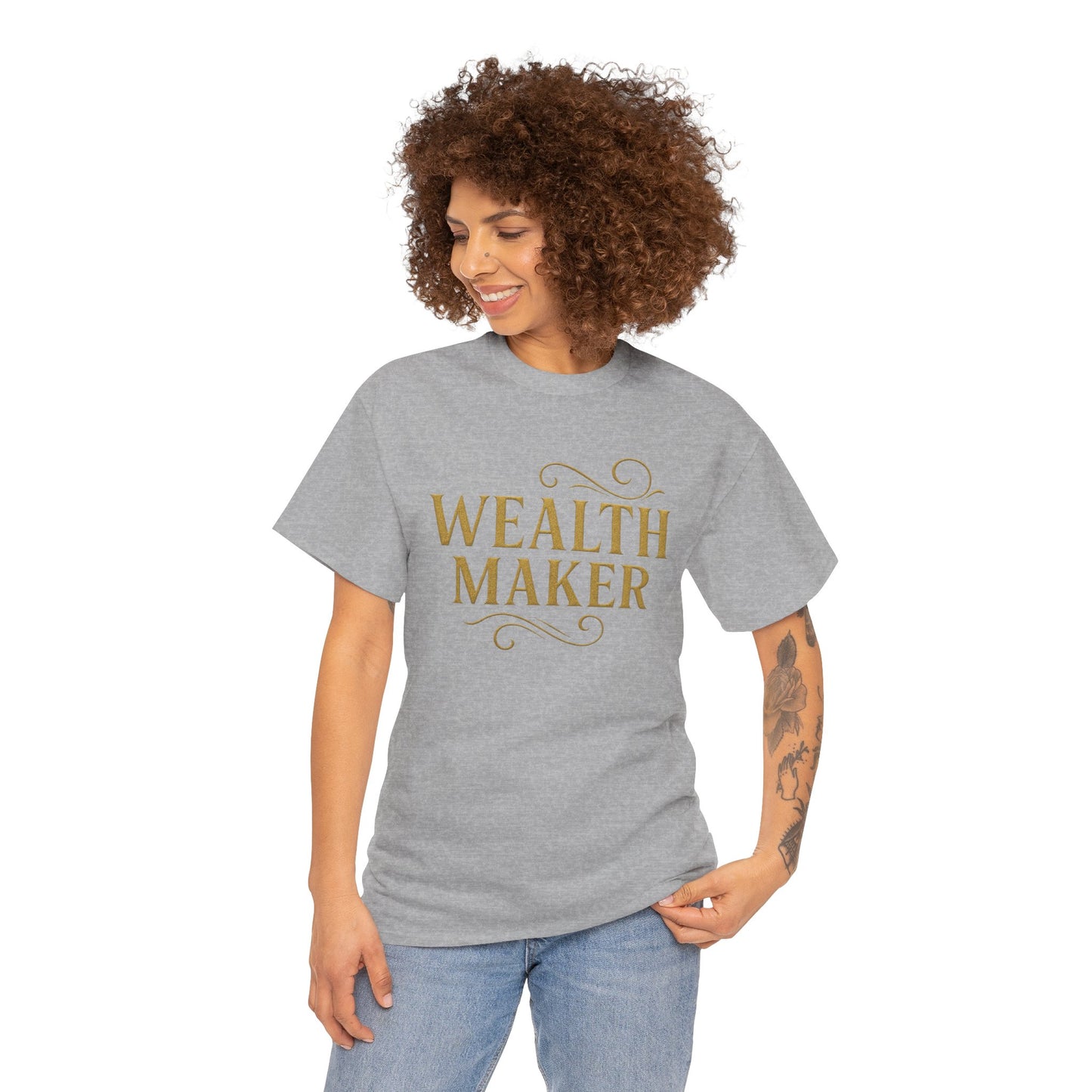 Wealth Maker Tee - Unisex Heavy Cotton Shirt, Motivational Tee, Gift for Entrepreneurs, Casual Wear, Birthday Present, Inspirational