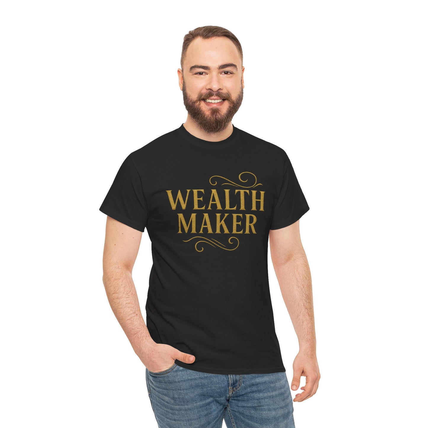 Wealth Maker Tee - Unisex Heavy Cotton Shirt, Motivational Tee, Gift for Entrepreneurs, Casual Wear, Birthday Present, Inspirational