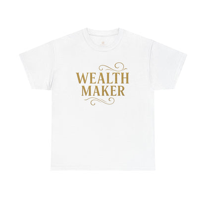 Wealth Maker Tee - Unisex Heavy Cotton Shirt, Motivational Tee, Gift for Entrepreneurs, Casual Wear, Birthday Present, Inspirational