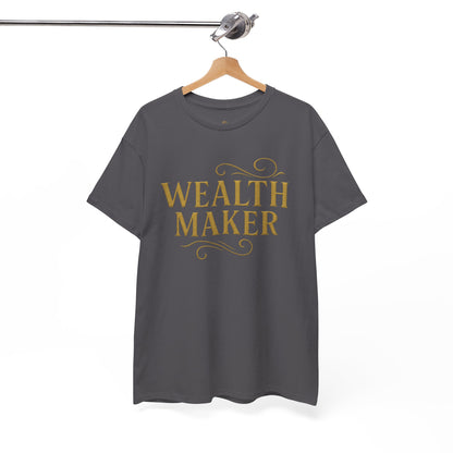 Wealth Maker Tee - Unisex Heavy Cotton Shirt, Motivational Tee, Gift for Entrepreneurs, Casual Wear, Birthday Present, Inspirational