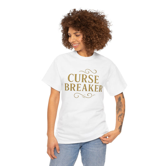 Curse Breaker Unisex Heavy Cotton Tee | Motivational Shirt, Gift for Friends, Empowerment Top, Everyday Wear, Spiritual Gift